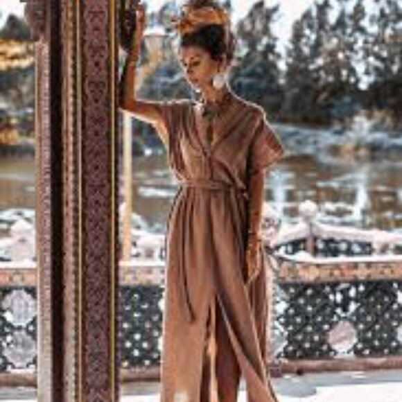 AYA Sacred Wear Beige Goddess (Nomad Spirit) Dress - Picture 3 of 5